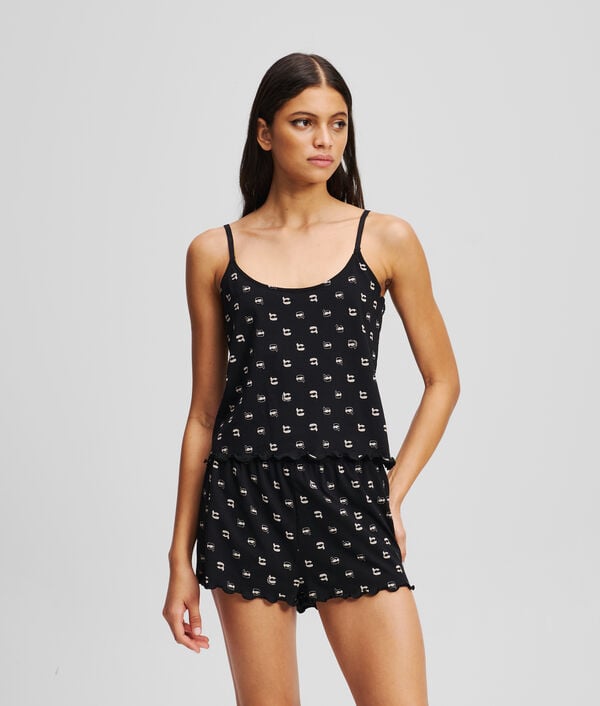 karl lagerfeld IKON ALL-OVER-PRINT PAJAMA SET