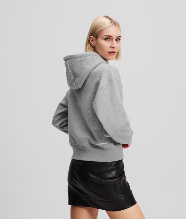 Karl Lagerfeld IKON PATCH CROPPED HOODIE