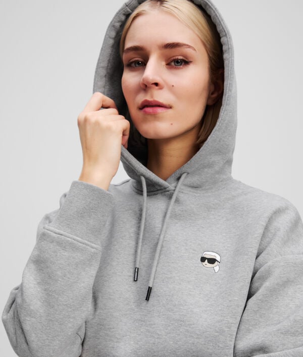 Karl Lagerfeld IKON PATCH CROPPED HOODIE