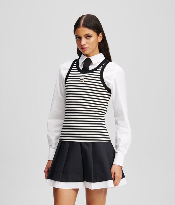 karl lagerfeld IKON RIBBED TANK TOP