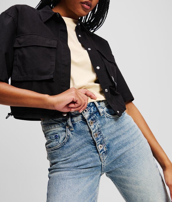 Karl Lagerfeld JEAN DROIT BOUTONNÉ À TAILLE HAUTE