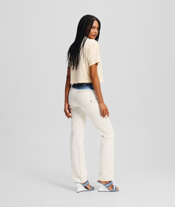 Karl Lagerfeld JEAN DROIT OMBRÉ À TAILLE HAUTE