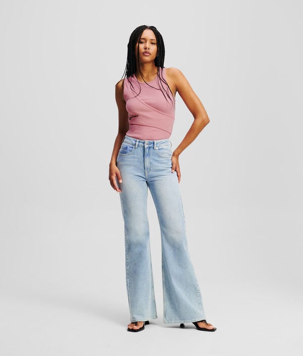 karl lagerfeld JEAN FLARE EN DENIM TAILLE HAUTE