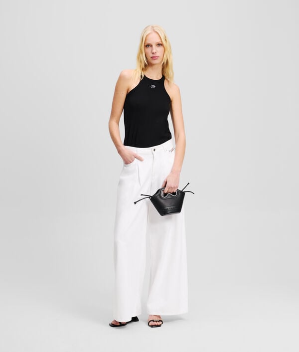Karl Lagerfeld JEAN JAMBES LARGES TAILLE MI-HAUTE