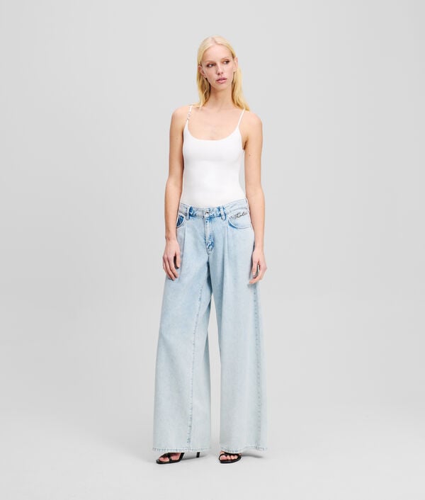 karl lagerfeld JEAN JAMBES LARGES TAILLE MI-HAUTE