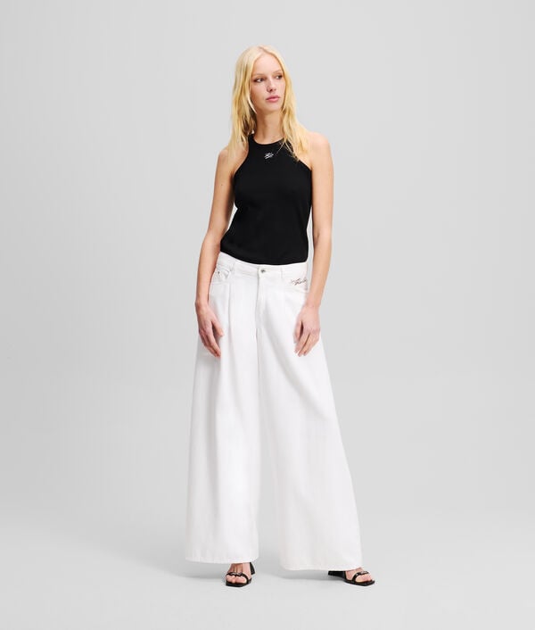 karl lagerfeld JEAN JAMBES LARGES TAILLE MI-HAUTE