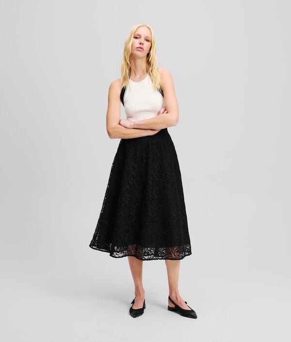 karl lagerfeld JUPE AVEC BRODERIE ORCHIDÉE