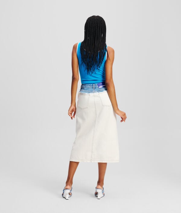 Karl Lagerfeld JUPE MIDI EN DENIM EFFET OMBRÉ