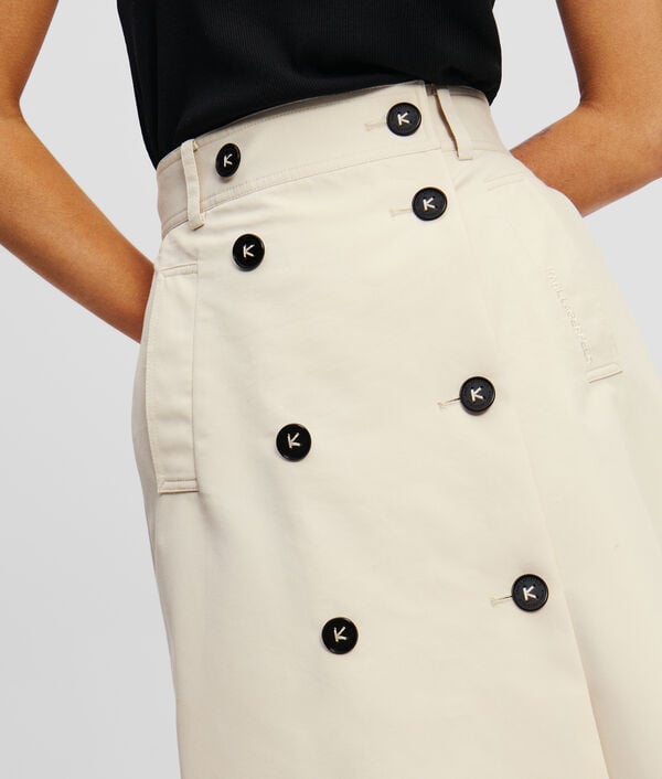 Karl Lagerfeld JUPE TRENCH EN SERGÉ DE COTON