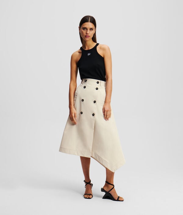 karl lagerfeld JUPE TRENCH EN SERGÉ DE COTON