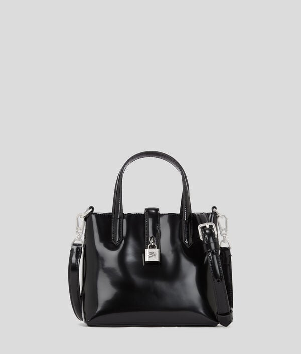 karl lagerfeld K/AUTOGRAPH LEATHER MINI TOTE BAG