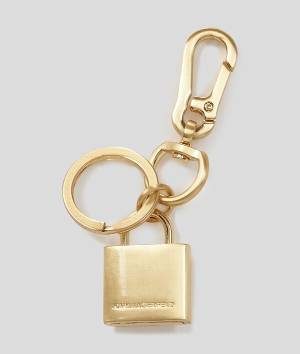 Karl Lagerfeld K/AUTOGRAPH PADLOCK KEYCHAIN