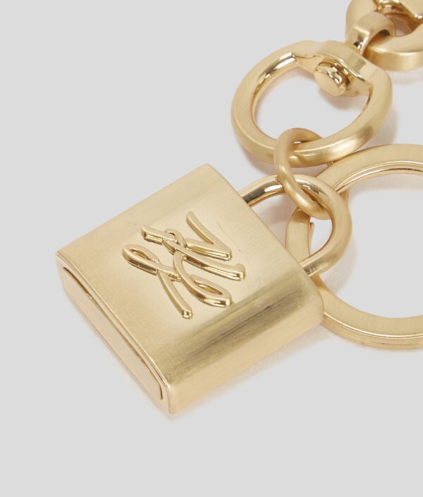 Karl Lagerfeld K/AUTOGRAPH PADLOCK KEYCHAIN