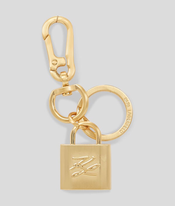 karl lagerfeld K/AUTOGRAPH PADLOCK KEYCHAIN