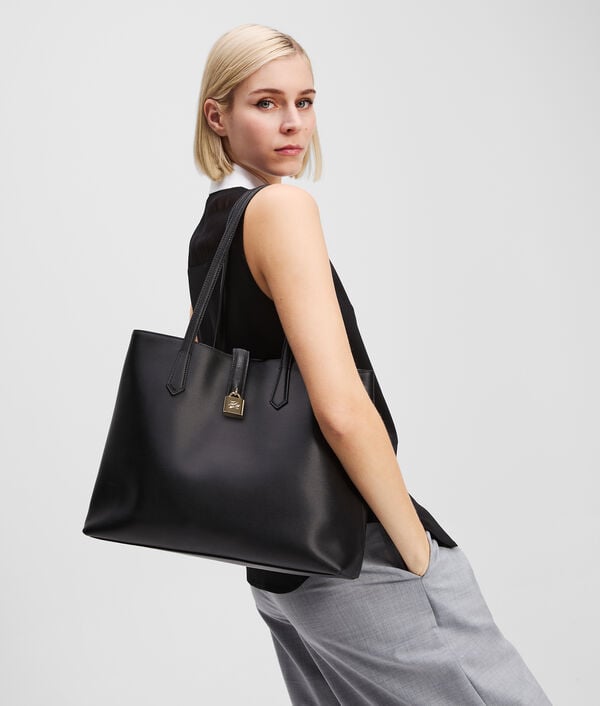 Karl Lagerfeld K/AUTOGRAPH PADLOCK MEDIUM TOTE BAG