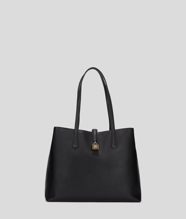 karl lagerfeld K/AUTOGRAPH PADLOCK MEDIUM TOTE BAG