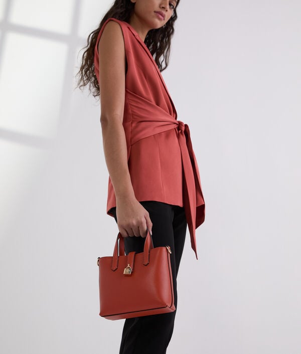 Karl Lagerfeld K/AUTOGRAPH PADLOCK MINI TOTE BAG