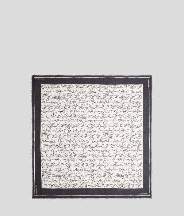 karl lagerfeld K/ESSENTIAL SCRIBBLE SCARF