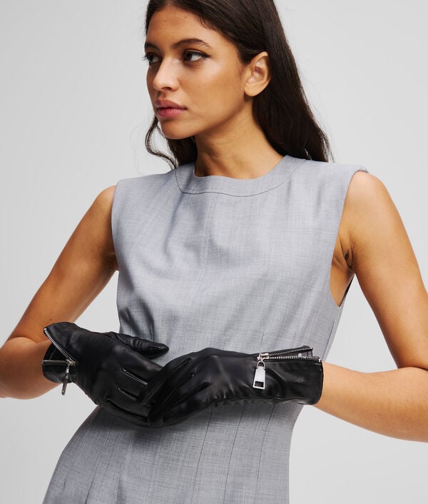 Karl Lagerfeld K/ESSENTIAL ZIPPED GLOVES