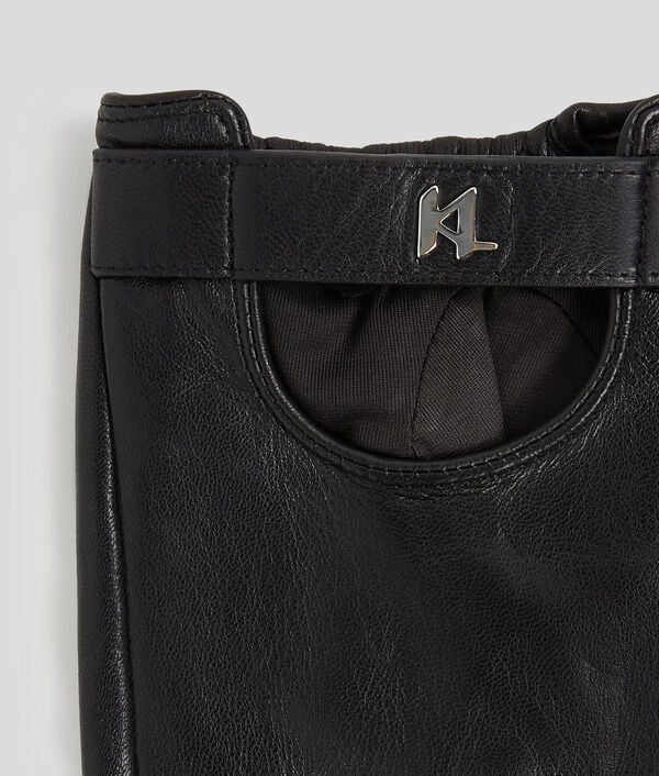 Karl Lagerfeld K/MONOGRAM FINGERLESS GLOVES