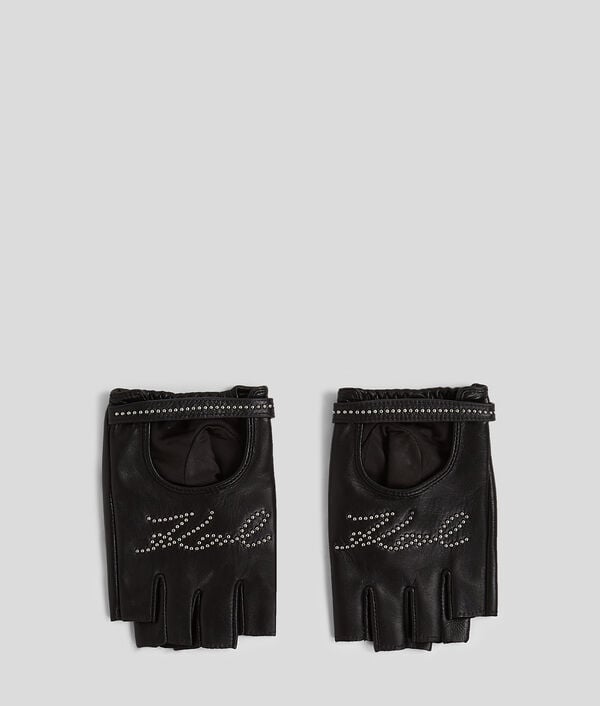 karl lagerfeld K/SIGNATURE FINGERLESS GLOVES