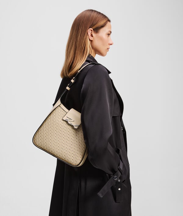 Karl Lagerfeld K/SIGNATURE WOVEN HOBO BAG