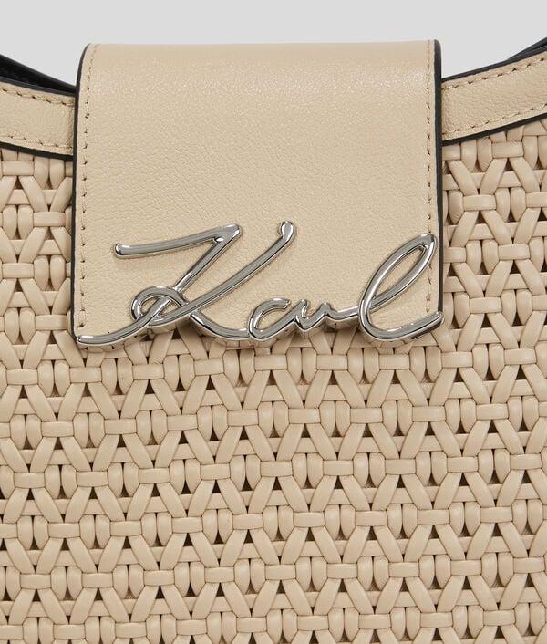 Karl Lagerfeld K/SIGNATURE WOVEN HOBO BAG