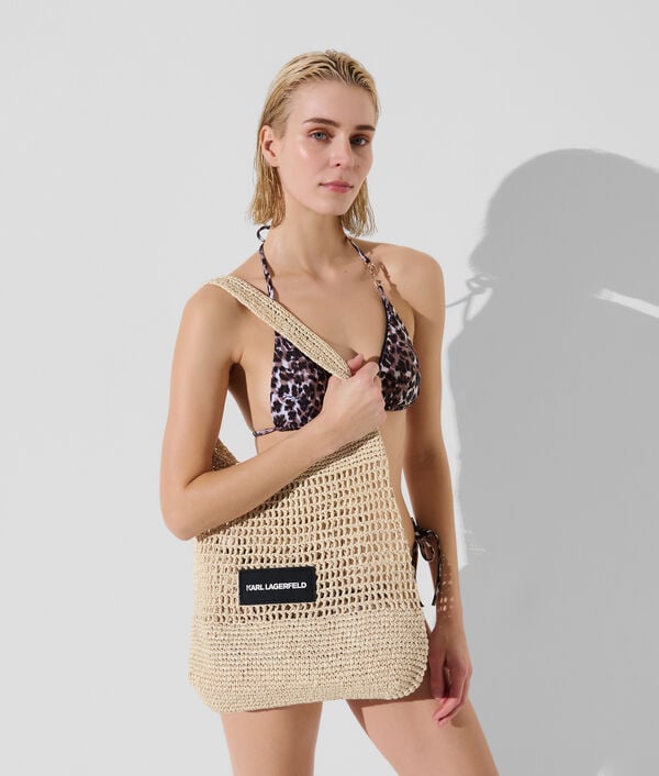 Karl Lagerfeld KARL LOGO CROCHET BEACH BAG
