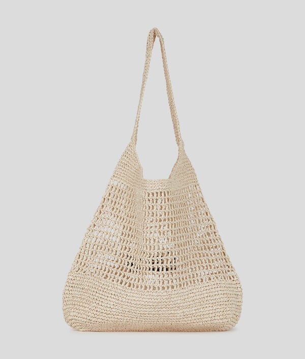 Karl Lagerfeld KARL LOGO CROCHET BEACH BAG