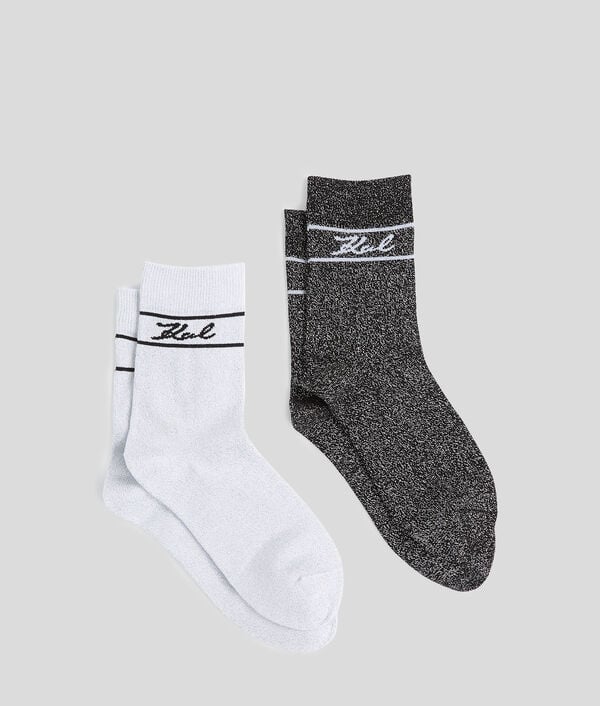 Karl Lagerfeld KARL SIGNATURE SHIMMER SOCKS – 2-PACK