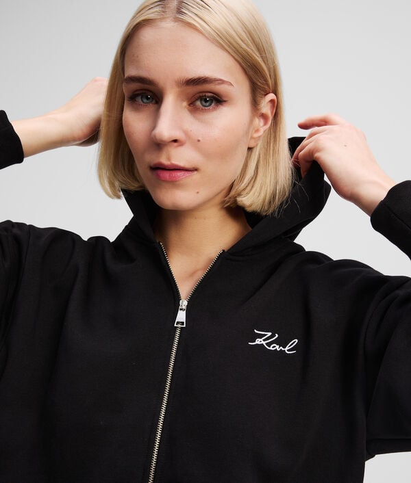 Karl Lagerfeld KARL SIGNATURE ZIP-UP HOODIE