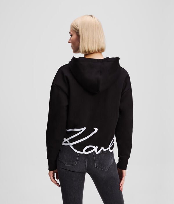karl lagerfeld KARL SIGNATURE ZIP-UP HOODIE