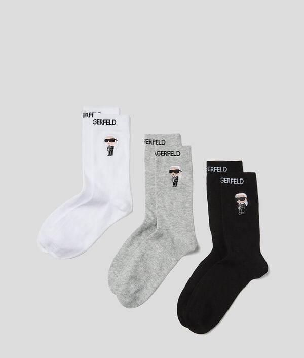 karl lagerfeld Lot de 3 paires de chaussettes IKON