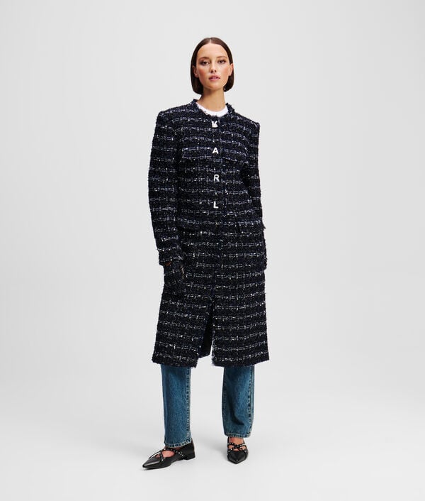karl lagerfeld MANTEAU LONG EN BOUCLÉ