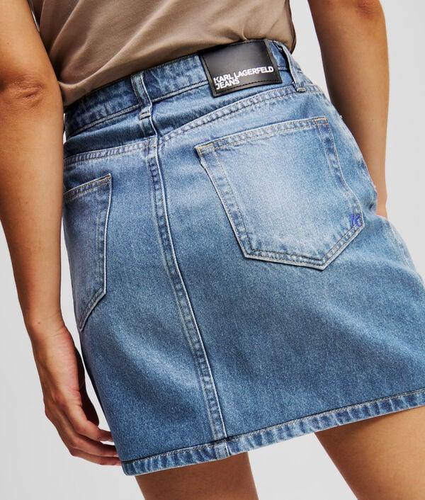 Karl Lagerfeld MINI-JUPE EN DENIM ENDUIT