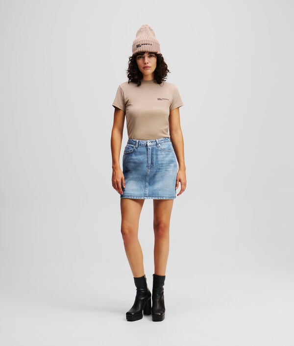 karl lagerfeld MINI-JUPE EN DENIM ENDUIT