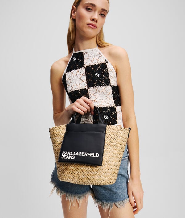 Karl Lagerfeld MINI-TOTE BAG EN RAPHIA