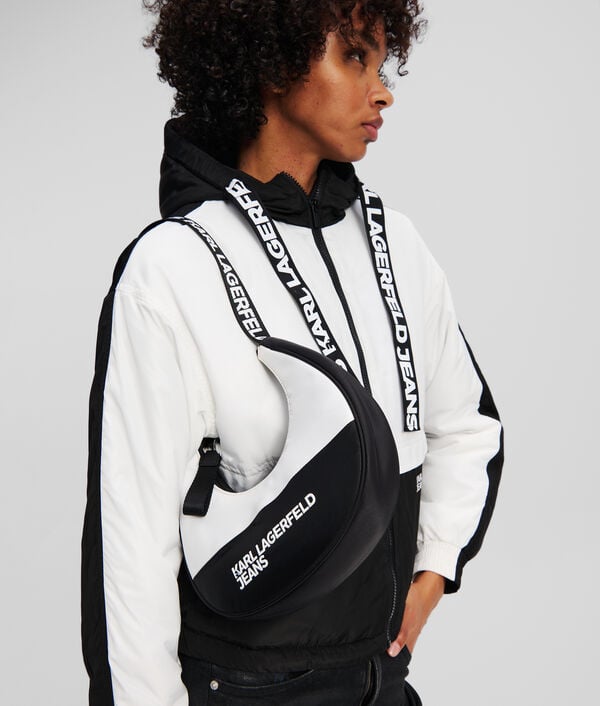 Karl Lagerfeld NYLON HALF-MOON SHOULDER BAG