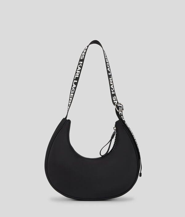 Karl Lagerfeld NYLON HALF-MOON SHOULDER BAG