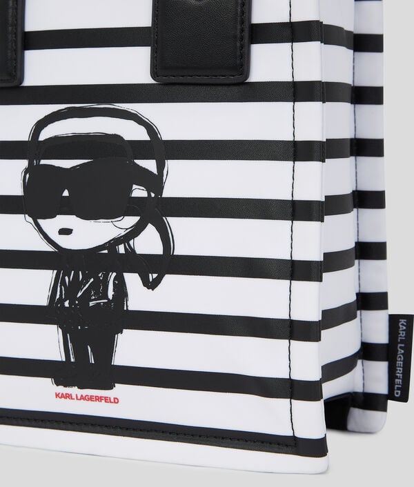 Karl Lagerfeld PETIT SAC CABAS À RAYURES IKON