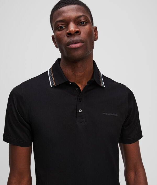 Karl Lagerfeld POLO À COL RAYÉ