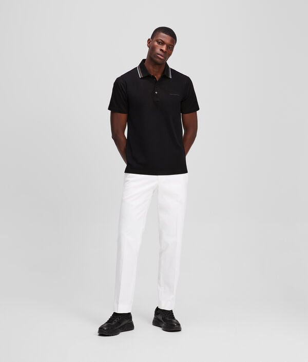 Karl Lagerfeld POLO À COL RAYÉ