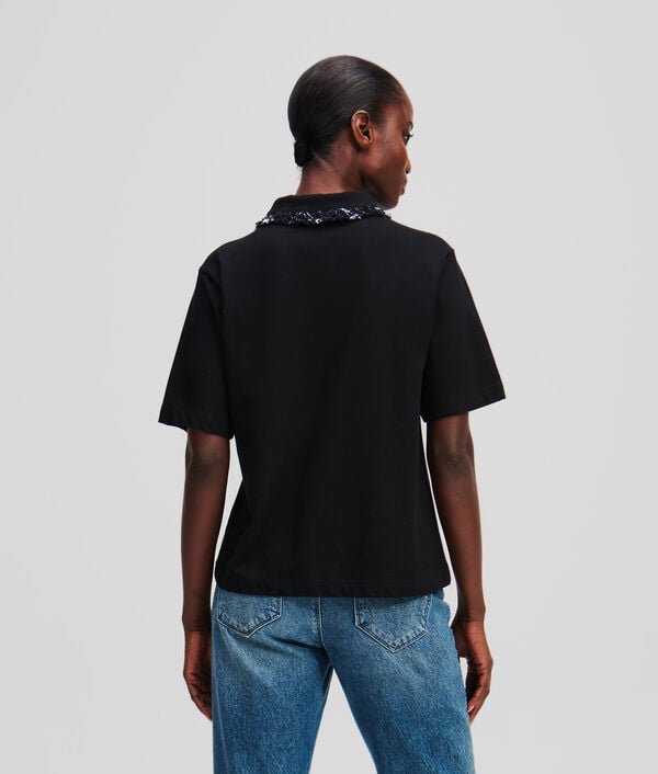 Karl Lagerfeld POLO EN BOUCLÉ