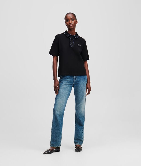 Karl Lagerfeld POLO EN BOUCLÉ
