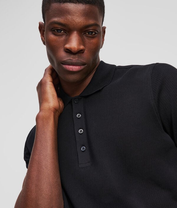 Karl Lagerfeld POLO EN MAILLE À BOUTONS