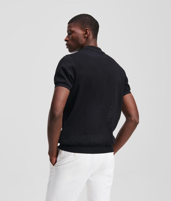 Karl Lagerfeld POLO EN MAILLE À BOUTONS