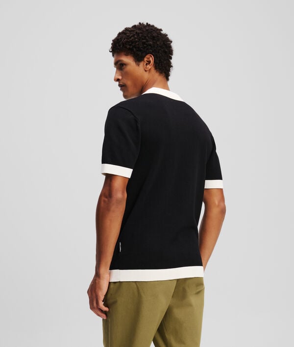 Karl Lagerfeld POLO EN TRICOT IMPRIMÉ KL MONOGRAM