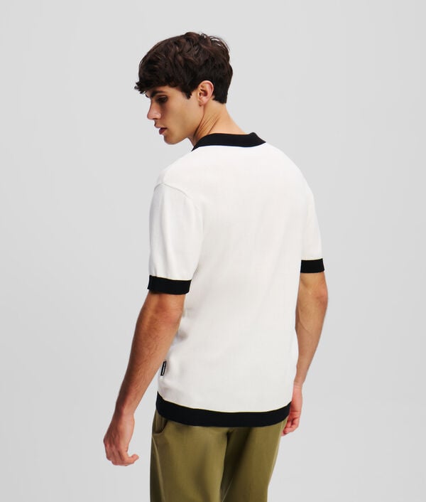 Karl Lagerfeld POLO EN TRICOT IMPRIMÉ KL MONOGRAM