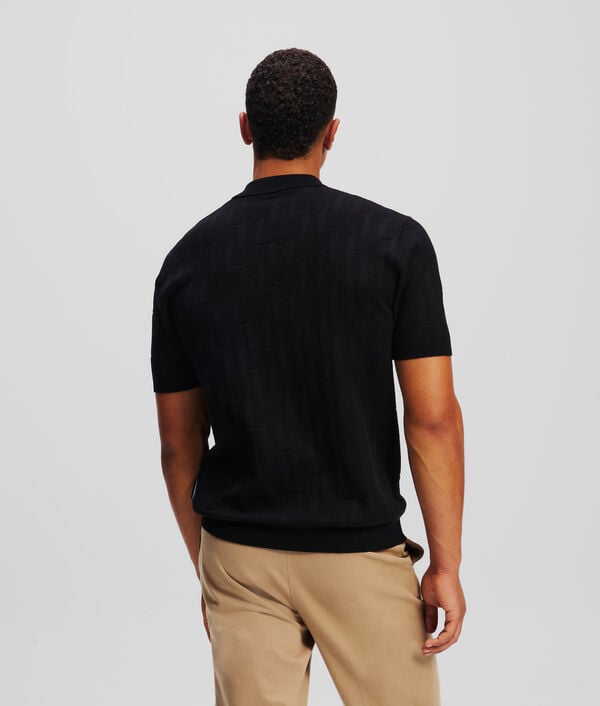 Karl Lagerfeld POLO ZIPPÉ KL MONOGRAM