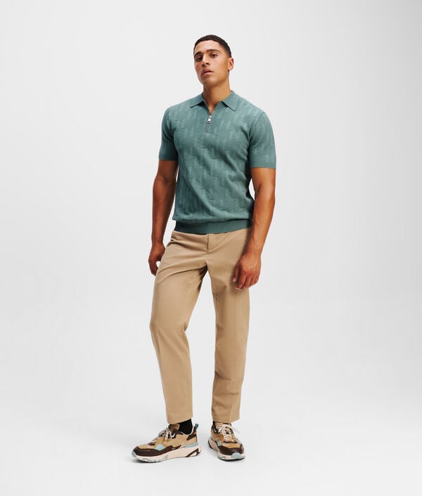 Karl Lagerfeld POLO ZIPPÉ KL MONOGRAM